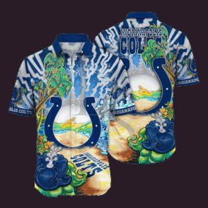 Indianapolis Colts Seashore NFL Football Team Hawaiian Shirt