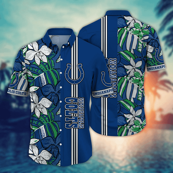 Indianapolis Colts Summertime NFL Football Team Hawaiian Shirt Indianapolis Colts Summertime NFL Football Team Hawaiian Shirt