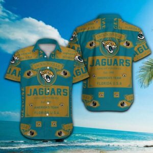Jacksonville Jaguars Est 1995 NFL Football Team Hawaiian Shirt
