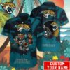 Jacksonville Jaguars Tropical Game Day Personalized Name Number Hawaiian Shirt