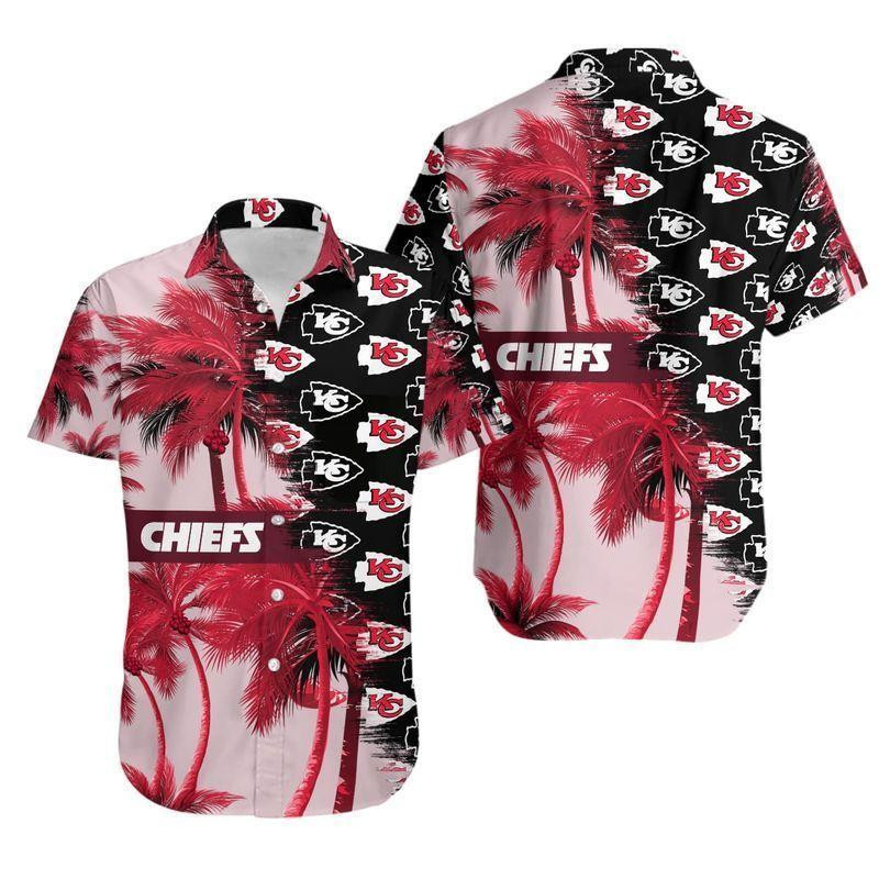 Kansas City Chiefs Coconut Tree NFL Football Team Hawaiian Shirt Kansas City Chiefs Coconut Tree NFL Football Team Hawaiian Shirt
