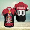 Kansas City Chiefs Custom Name and Number V2 NFL Football Team Hawaiian Shirt