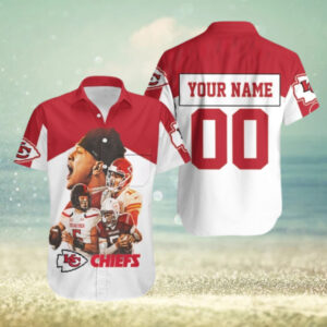 Kansas City Chiefs Custom Name and Number V3 NFL Football Team Hawaiian Shirt