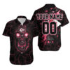 Kansas City Chiefs Fierce Skull Custom Name and Number NFL Football Team Hawaiian Shirt