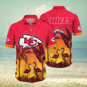 Kansas City Chiefs Flamingo NFL Football Team Hawaiian Shirt