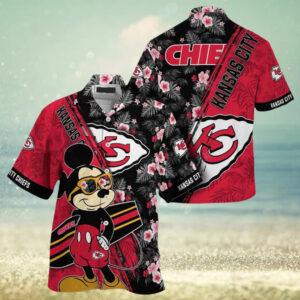 Kansas City Chiefs Mickey Mouse NFL Football Team Hawaiian Shirt