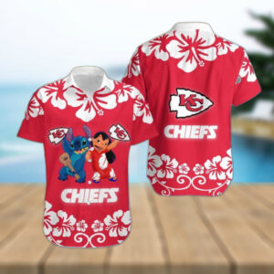 Kansas City Chiefs Stitch and Lilo NFL Football Team Hawaiian Shirt