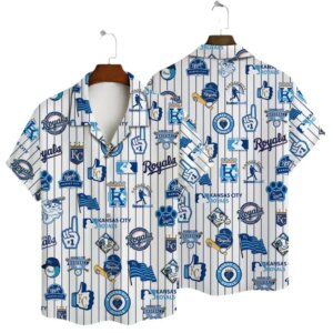 Kansas City Royals Classic Baseball Icons Hawaiian Shirt