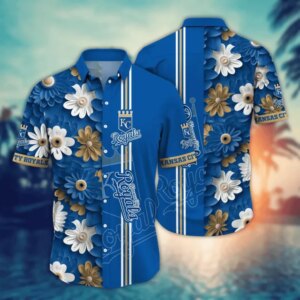 Kansas City Royals Floral Splendor Hawaiian Shirt