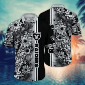 Las Vegas Raiders Flowers NFL Football Team Hawaiian Shirt