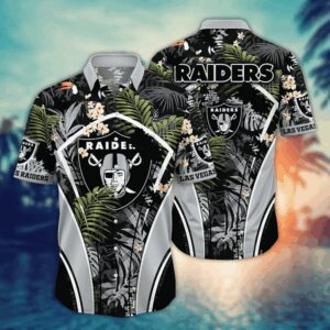 Las Vegas Raiders Greenery NFL Football Team Hawaiian Shirt
