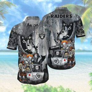 Las Vegas Raiders Horror Characters NFL Football Team Hawaiian Shirt