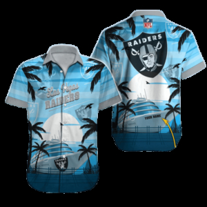 Las Vegas Raiders Ocean Breeze Hawaiian Shirt