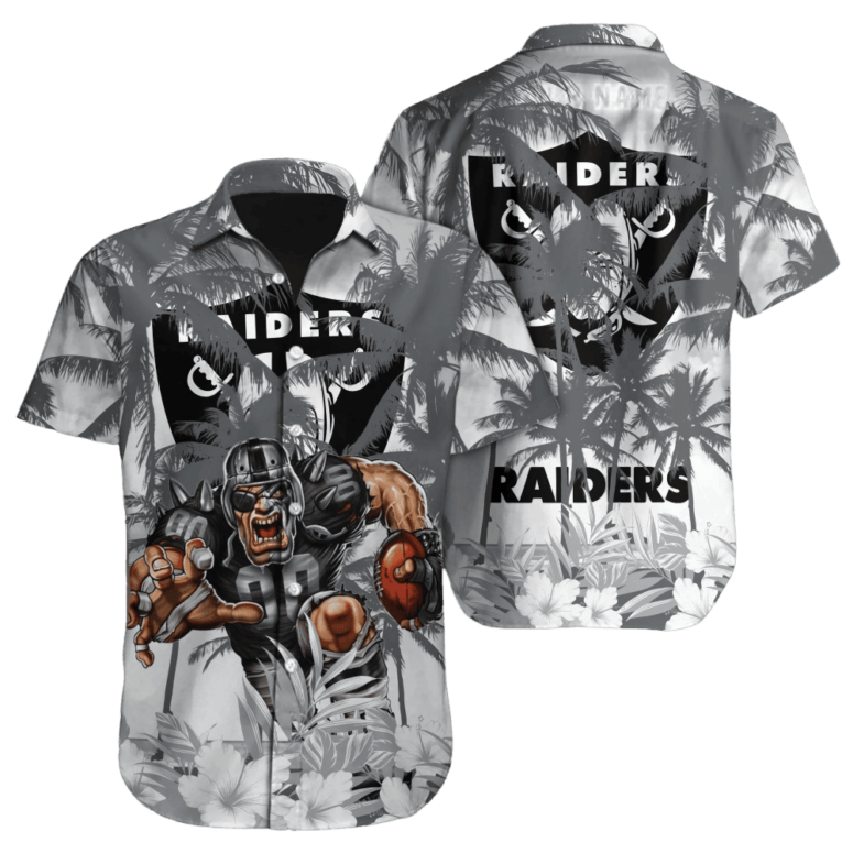 Las Vegas Raiders Shadow Jungle Hawaiian Shirt Las Vegas Raiders Shadow Jungle Hawaiian Shirt