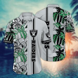 Las Vegas Raiders Summer Plants NFL Football Team Hawaiian Shirt