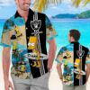 Las Vegas Raiders The Simpsons Custom Name NFL Football Team Hawaiian Shirt
