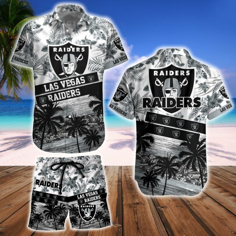 Las Vegas Raiders Tropical Breeze Hawaiian Shirt Las Vegas Raiders Tropical Breeze Hawaiian Shirt