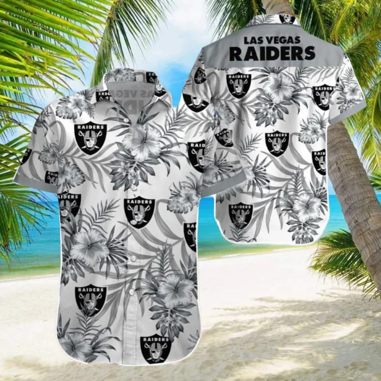 Las Vegas Raiders Tropical Luxe Hawaiian Shirt Las Vegas Raiders Tropical Luxe Hawaiian Shirt