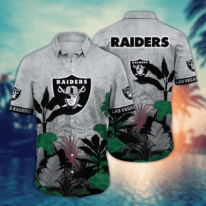Las Vegas Raiders Tropical NFL Football Team Hawaiian Shirt