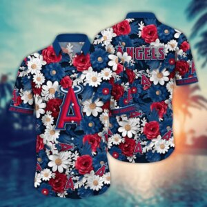 Los Angeles Angels Floral Bloom Hawaiian Shirt