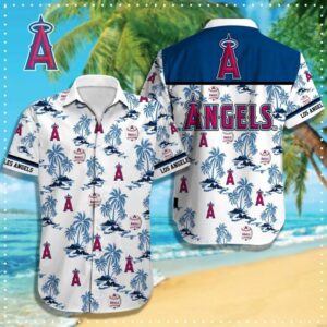 Los Angeles Angels Palm Paradise Hawaiian Shirt