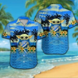 Los Angeles Chargers Baby Yoda NFL Football Team Hawaiian Shirt