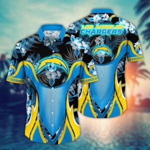 Los Angeles Chargers Basic V1 NFL Football Team Hawaiian Shirt