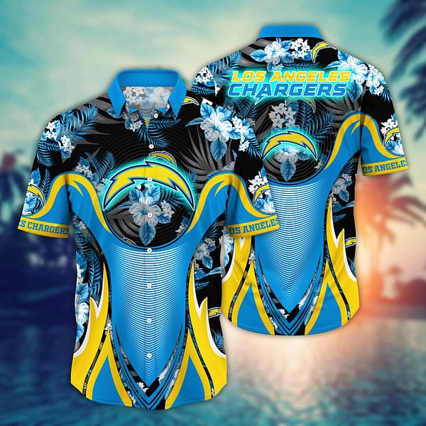 Los Angeles Chargers Basic V1 NFL Football Team Hawaiian Shirt Los Angeles Chargers Basic V1 NFL Football Team Hawaiian Shirt
