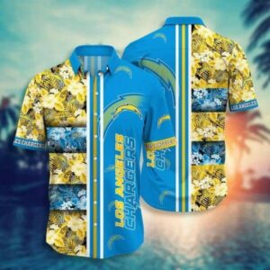 Los Angeles Chargers Flora NFL Football Team Hawaiian Shirt