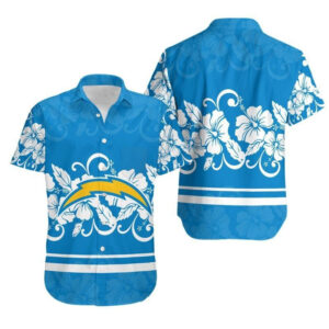 Los Angeles Chargers Hibiscus Flowers Hawaiian Shirt