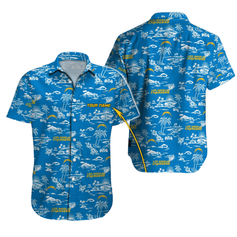 Los Angeles Chargers Island Vibes Hawaiian Shirt Los Angeles Chargers Island Vibes Hawaiian Shirt