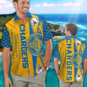 Los Angeles Chargers King Of Football NFL Football Team Hawaiian Shirt