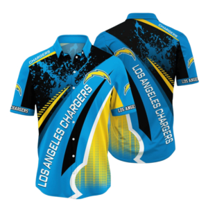 Los Angeles Chargers Lightning Streak Hawaiian Shirt