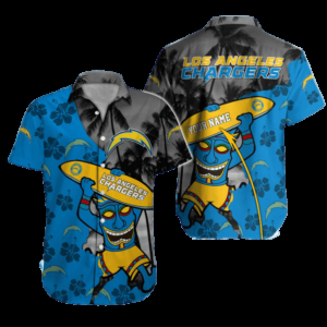 Los Angeles Chargers Tiki Surf Hawaiian Shirt