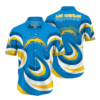 Los Angeles Chargers Wave Surge Hawaiian Shirt