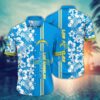 Los Angeles Chargers White Hibiscus NFL Football Team Hawaiian Shirt