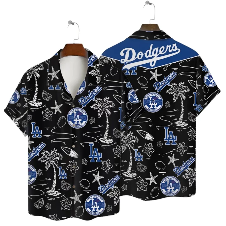 Los Angeles Dodgers Beach Icons Hawaiian Shirt Los Angeles Dodgers Beach Icons Hawaiian Shirt