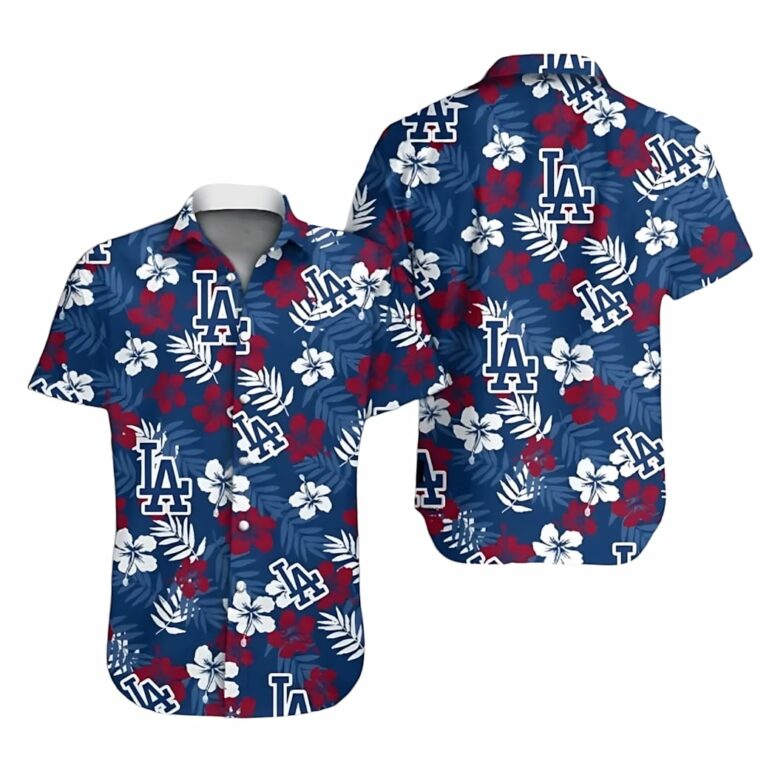 Los Angeles Dodgers Hibiscus Paradise Hawaiian Shirt Los Angeles Dodgers Hibiscus Paradise Hawaiian Shirt