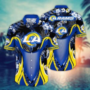 Los Angeles Rams Basic V1 NFL Football Team Hawaiian Shirt