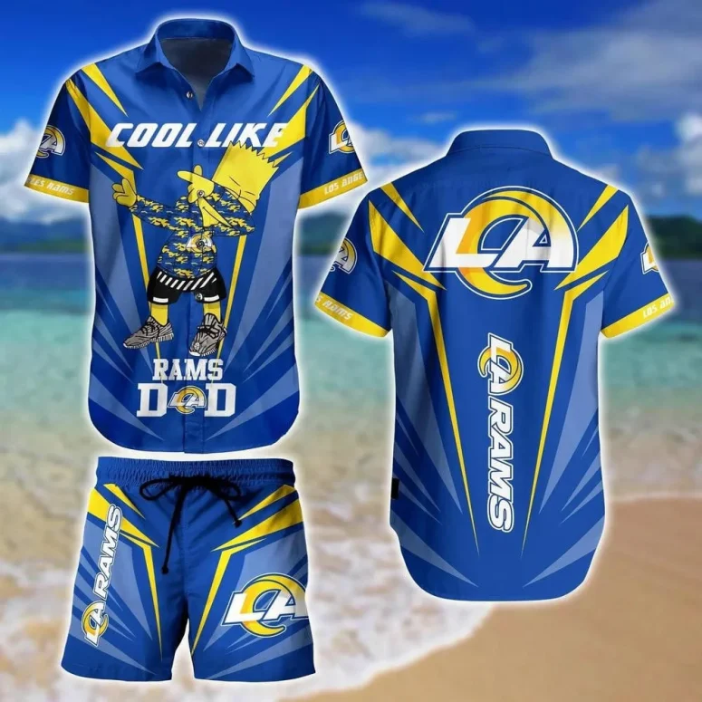 Los Angeles Rams Cool Dad Hawaiian Shirt Los Angeles Rams Cool Dad Hawaiian Shirt