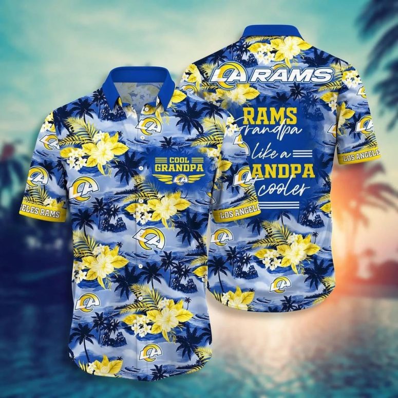 Los Angeles Rams Cool Grandpa Hawaiian Shirt Los Angeles Rams Cool Grandpa Hawaiian Shirt