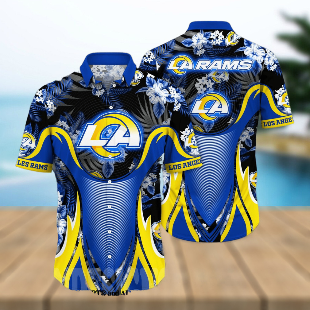 Los Angeles Rams Floral Classic All Over Printed Hawaiian Shirt Los Angeles Rams Floral Classic All Over Printed Hawaiian Shirt