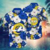 Los Angeles Rams Floral Elegance Hawaiian Shirt