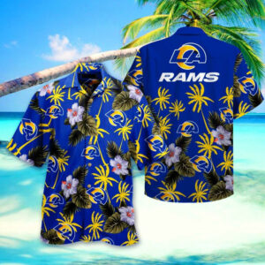 Los Angeles Rams NFL Coconut Tree New Design Hawaiian Shirt V1