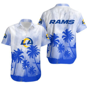 Los Angeles Rams NFL Coconut Trees Hawaiian Shirt