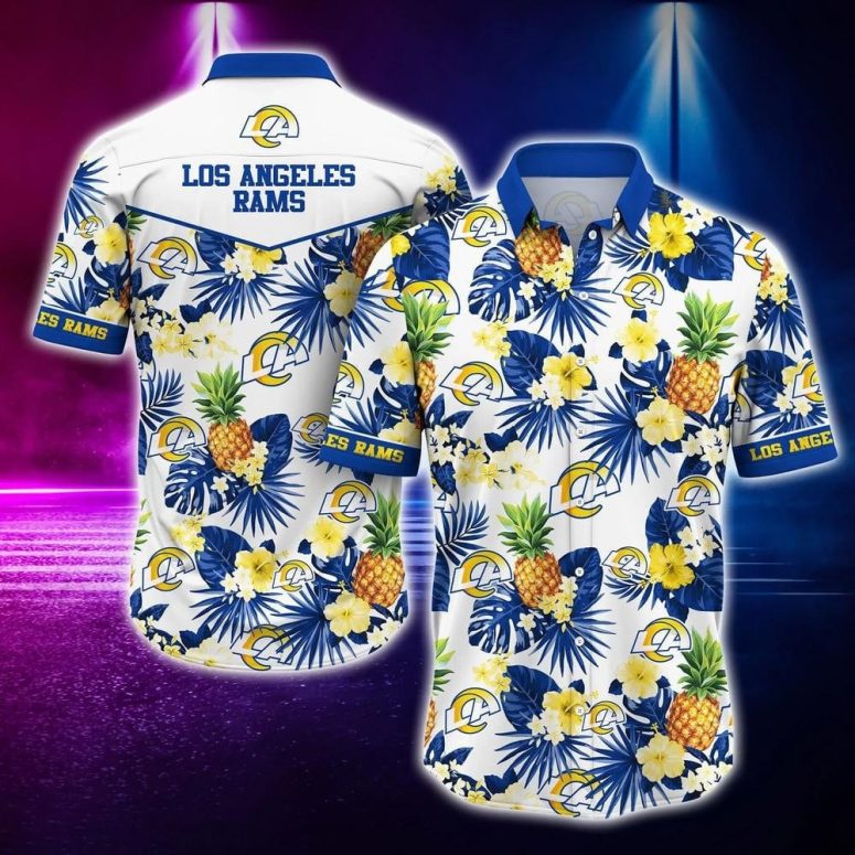Los Angeles Rams Pineapple Paradise Hawaiian Shirt Los Angeles Rams Pineapple Paradise Hawaiian Shirt