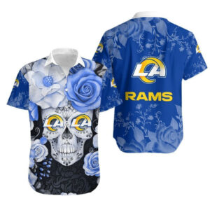 Los Angeles Rams Skull NFL Hawaiian Shirt