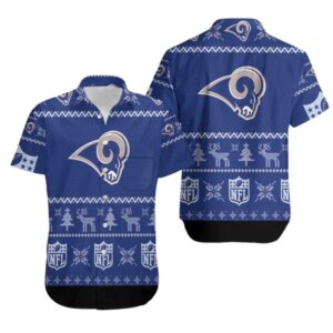 Los Angeles Rams Ugly Style Winter Knit Hawaiian Shirt