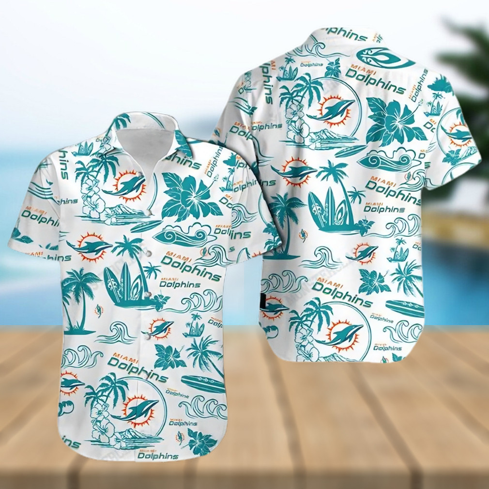 Miami Dolphins Aloha Pattern Hawaiian Shirt Miami Dolphins Aloha Pattern Hawaiian Shirt