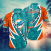 Miami Dolphins America Flag Camo Hawaiian Shirt